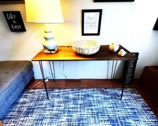 Slab Wood & Iron Table