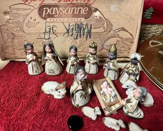 Vintage Nativity Paysanne Terra Cotta