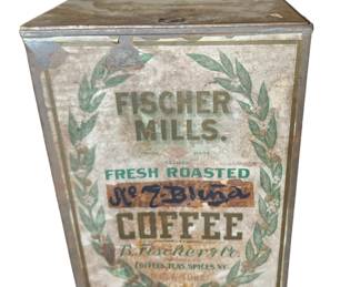 Fischer Mills Tin coffee box