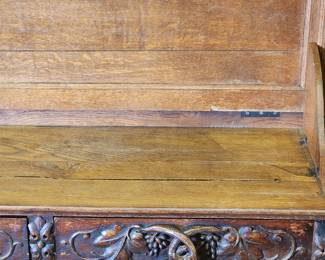 Old World European dove tail oak console table