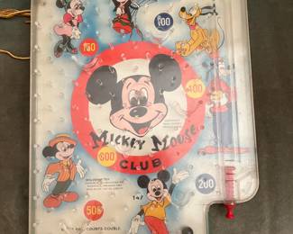 Vintage Mickey Mouse club hand held pinball game