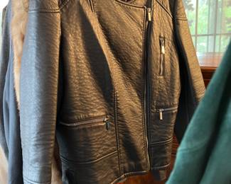 Calvin Klein leather zipper jacket
