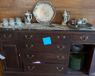 Credenza and contents