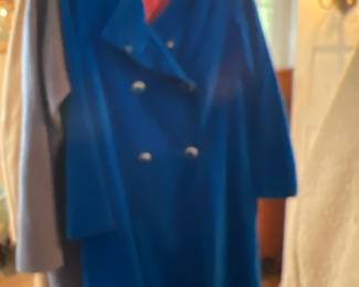 Fabulous Blue Velvet Coat Made in Canada