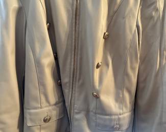 Vintage Leather Calvin Klein Off White Jacket