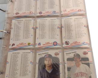 1988 Baseball Cards in Binder