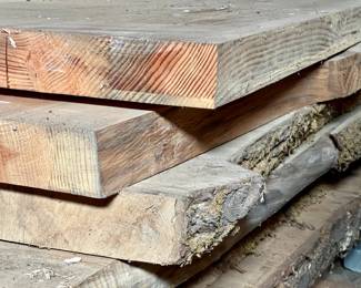 Thick planks of wood