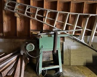 Wood, wood working equipment, and ladder