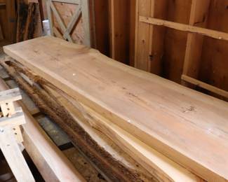 Fantastic large slabs (10-20 feet long) of douglas fir and big leaf maple