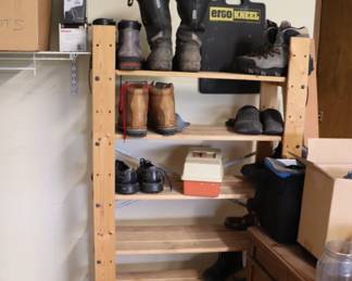 Wood shoe rack storage shelf