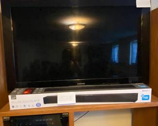 Large TV and soundbar