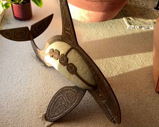 Large stone and metal
Orca sculpture - whale sculpture