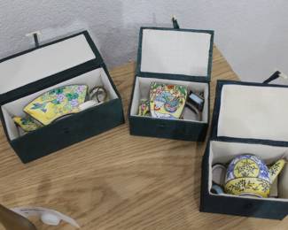 Handpainted Miniature Tea Set $40 (numbered) 