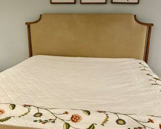 king size bed (upholstered headboard and footboard)