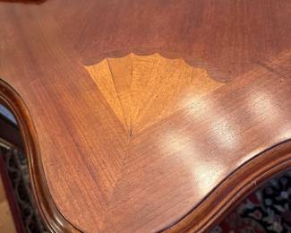dining room table with fan inlay