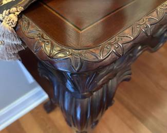 sofa - buffet table - two tone inlay - carved decor 