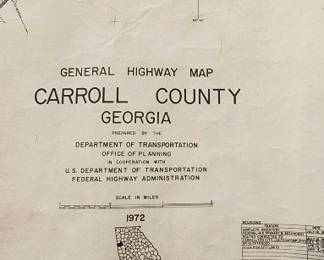 1972 Highway Map Carroll County