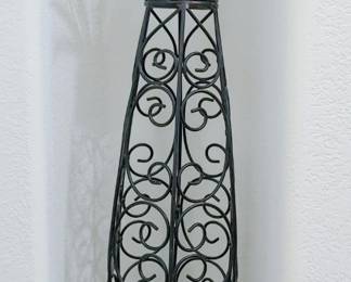 1 of 2 Black ornate towers
