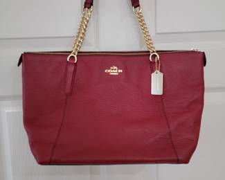 Coach Red Leather Purse 