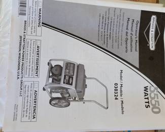 Briggs & Stratton Model 030324 5500 Watts Generator 
