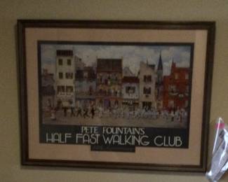Pete Fountain’s Half Fast walking club print framed