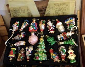 Another box of blown Christmas ornaments 
