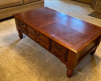 5 drawer wooden coffee table 18 x 48 x 28 Located in the basement