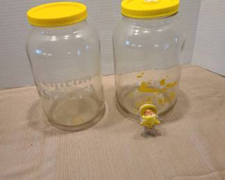 Two sun tea jars