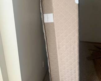 Hampton and Rhodes queen size mattress and box springs. Located in the basement