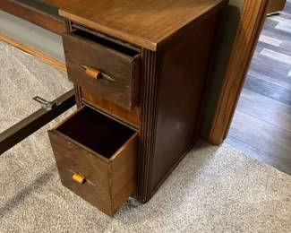 2 Drawer antique side table 27 x 13 x 17