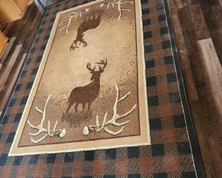Legends Antler Buck area rug 117 x 78 in