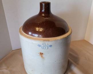 Crockery jug no. 3, handle broken off and crack and chips