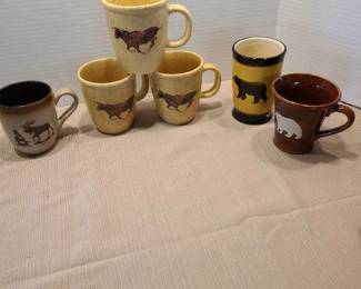 Six wildlife mugs