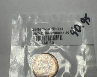 1959D Jefferso Nickel 1911S Lincoln Penny