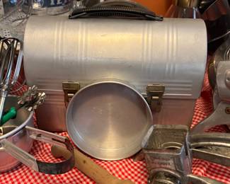 Old metal lunch box
