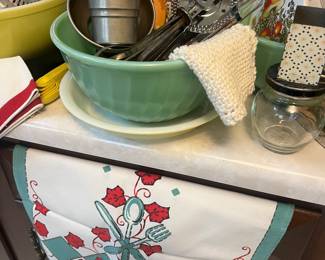 Fireking and vintage linens