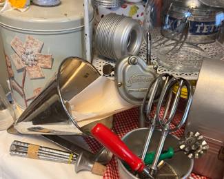 Vintage kitchen utensils and more