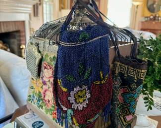 Collection of beaded vintage handbags