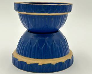 2 Small Blue Stoneware Bowls