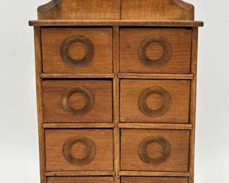 Wooden 8 Drawer Wall Spice Cabinet