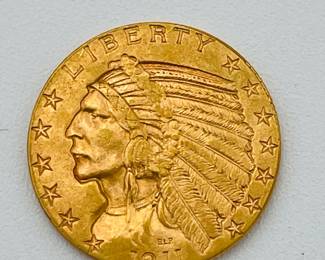 1911 Indian Head $5 U.S. Gold Coin