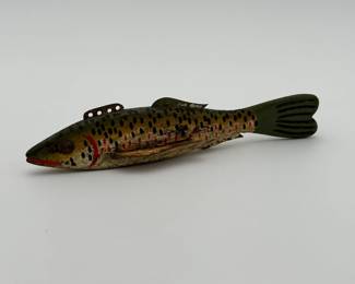 Wooden Fish Lure / Decoy with Metal Fins