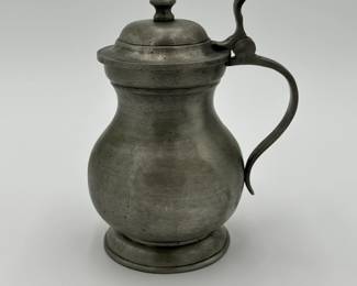 Pewter Lidded Stein with Early Touchmarks