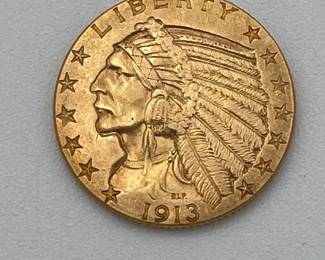 1913 Indian Head U.S. Gold Coin
