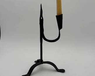 Hand Wrought Rush Lamp / Candle Stick