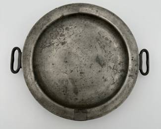 Early Pewter Warming Dish - James Dixon & Sons