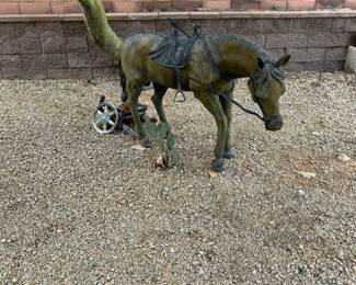 Horse sculpture signed by J.E. Fraser