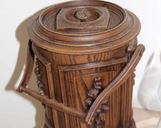 Vintage faux wood ice bucket