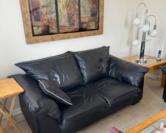 Leather loveseat by Leather Factory