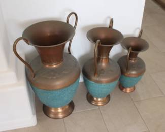 Copper decorative pots